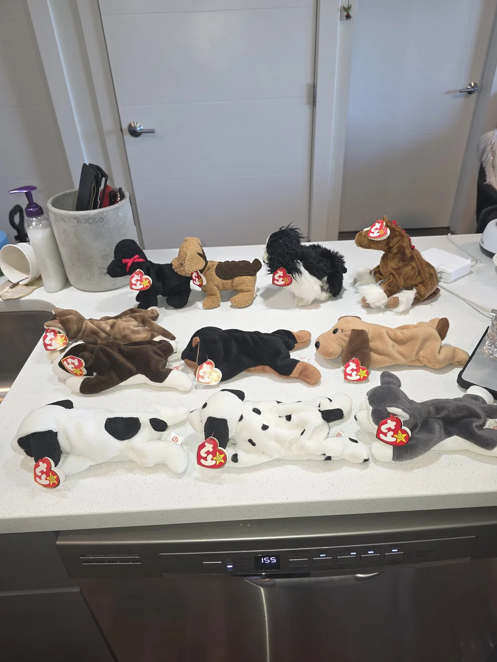 Plush toy collection, Ty Beanie Babies Dogs (set of 11)